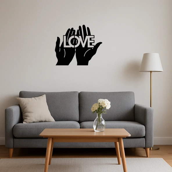 Eller Üzerinde Aşk Dekoratif Tablo - Resim 3