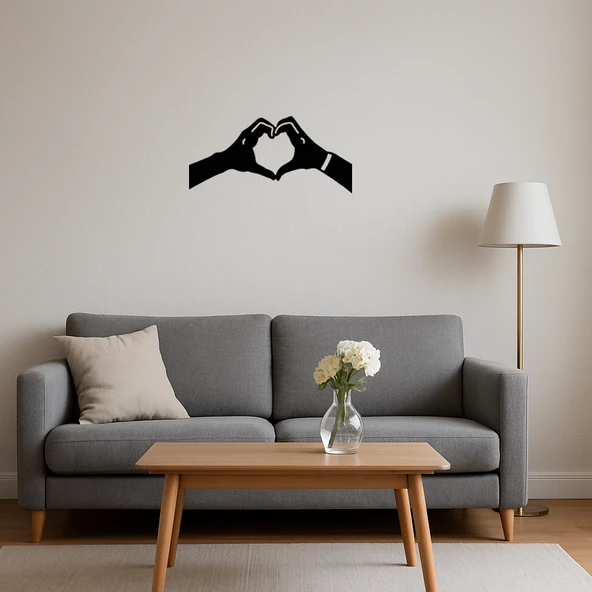 Kalp ve Eller Dekoratif Tablo - Resim 2