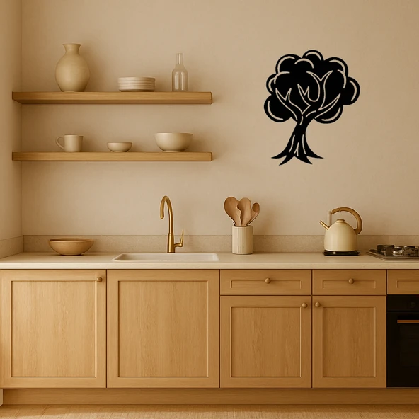 Yapraklı Ağaç Motifli MDF Dekoratif Tablo - Resim 2