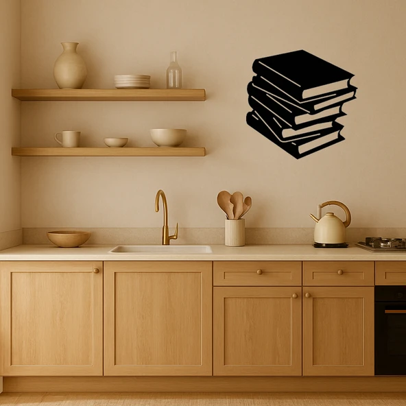 Kitap Seti Temalı MDF Dekoratif Tablo - Resim 2