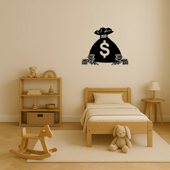 Para Çuvalı MDF Duvar Dekoru - Resim 3