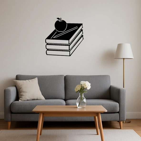 Kitap ve Kalem Kombinli Dekoratif MDF Tablo - Resim 4