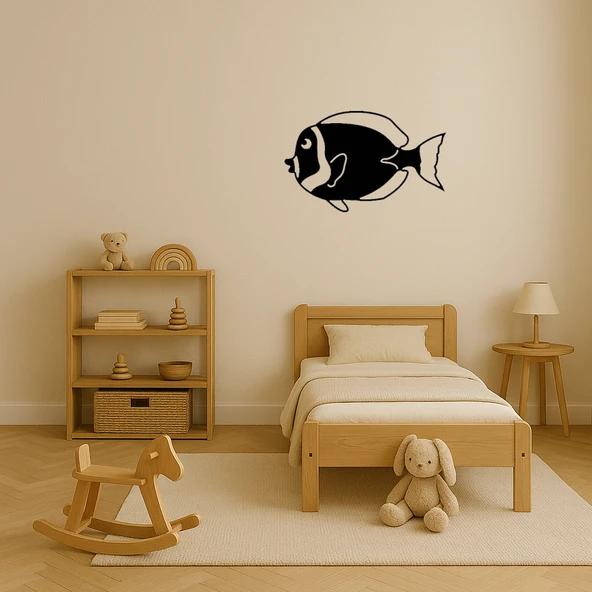 Tropikal Balık Temalı Renkli Dekoratif İç Mekan Tablosu - Resim 3