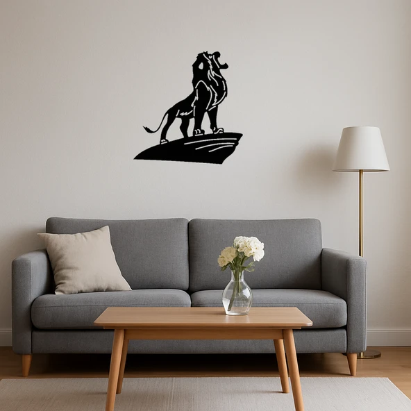 Aslan Kral Simba Dekoratif MDF Tablo - Resim 4