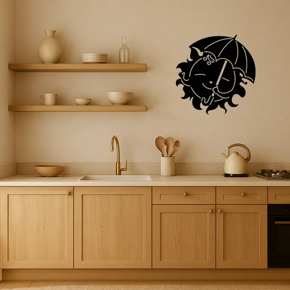 Şemsiye Altında Yaz Güneşi Dekoratif Tablo - Resim 2