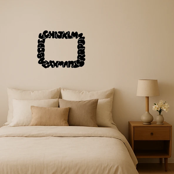 Dekoratif Harfler Alfabesi Tablosu ürün görseli