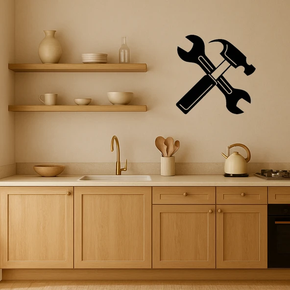 Atölye Aletleri Dekoratif Tablo - Resim 3