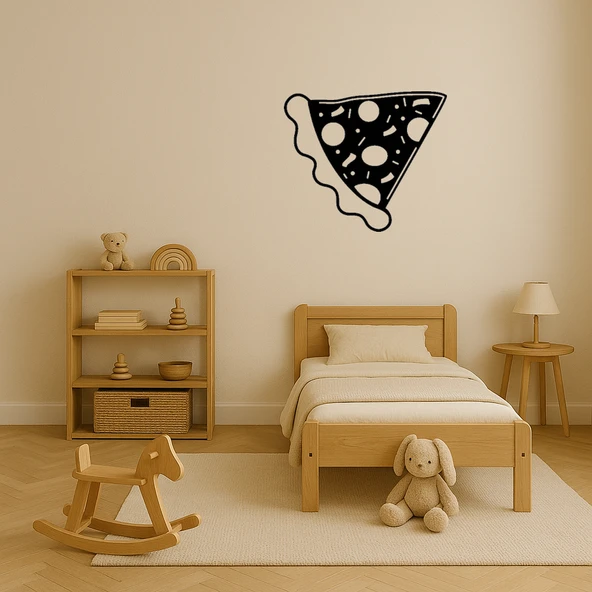 Peynirli Pizza Dilimi Dekoratif Tablo - Resim 3