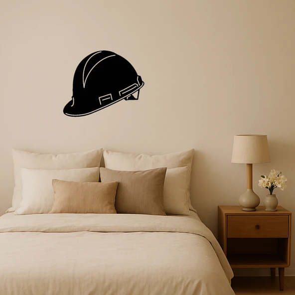 Güvenlik Kasklı Çocuk Dekoratif Tablo ürün görseli