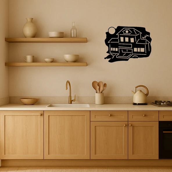 Ev İnşa Eden Çocuk Dekoratif Tablo - Resim 2