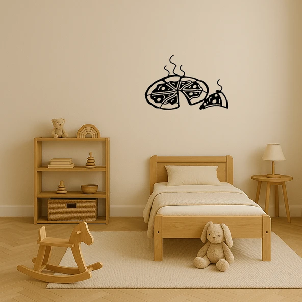 Sıcak ve Lezzetli Pizza Dekoratif Tablo - Resim 2