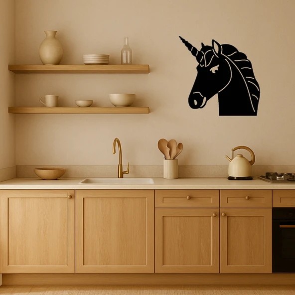 Unicorn Yüzü Dekoratif Tablo - Resim 2