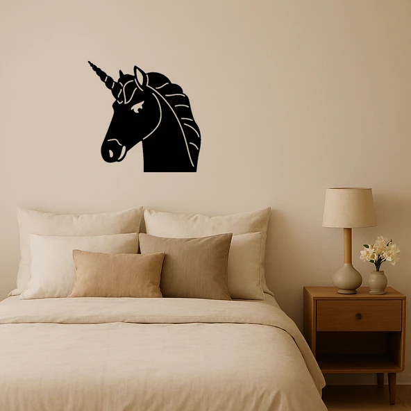 Unicorn Yüzü Dekoratif Tablo ürün görseli