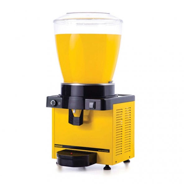 Ayranlık-22 litre soğuk içecek dispenseri-karıştırıcılı-manuel-sarı