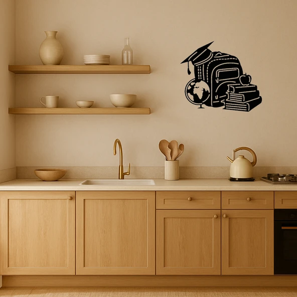 Kitap ve Okul Çantası Dekoratif Tablo - Resim 2