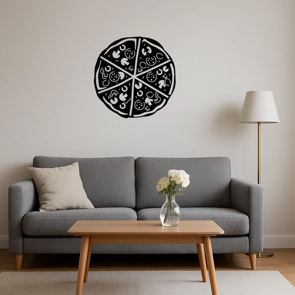 Mantar ve Domatesli Pizza Dekor Tablosu - Resim 4