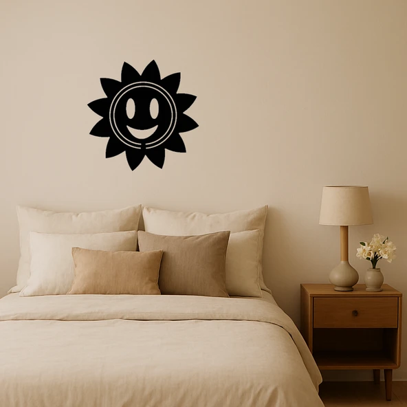 Güneş Çiçeği Gülümseyen Yüz Dekoratif Tablo ürün görseli