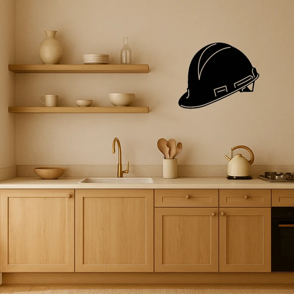 Güvenlik Kasklı Çocuk Dekoratif Tablo - Resim 2