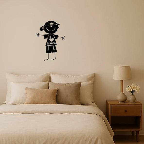 Okul Çocuğu Temalı Dekoratif MDF Tablo ürün görseli