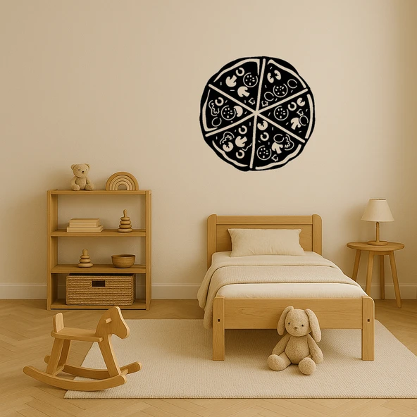 Mantar ve Domatesli Pizza Dekor Tablosu - Resim 3