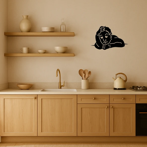 Düşünen Çocuk Dekoratif Tablo - Resim 2