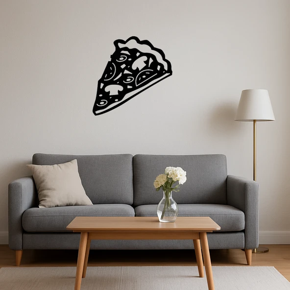 Tek Dilim Pizza Dekoratif MDF Tablo - Resim 4