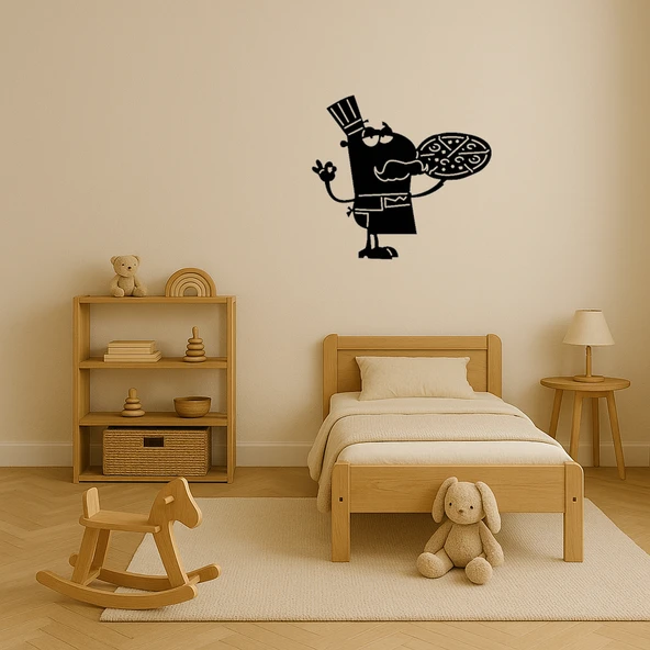 Pizza Tutan Şef Tablosu - Resim 3