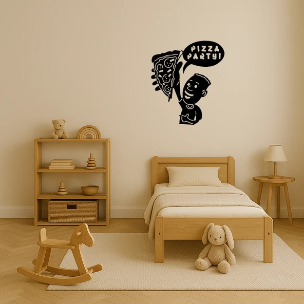 Pizza Partisi Yapan Çocuklar Tablosu - Resim 3