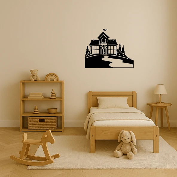 Geometrik Ev Yapı Dekoratif Tablo - Resim 3