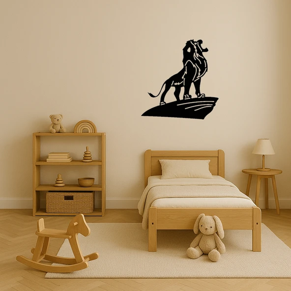 Aslan Kral Simba Dekoratif MDF Tablo - Resim 3