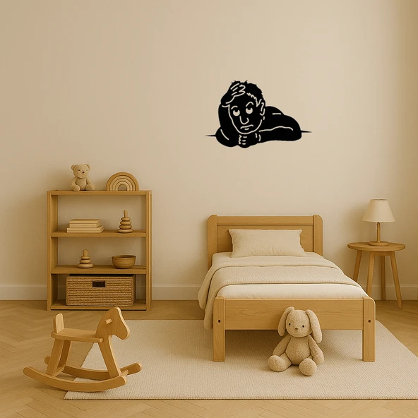 Düşünen Çocuk Dekoratif Tablo - Resim 3