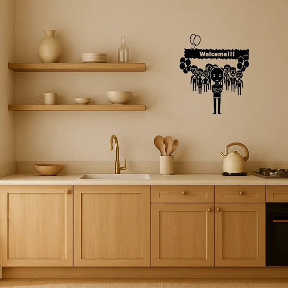 Karşılama ve Balonlar Dekoratif Tablo - Resim 2