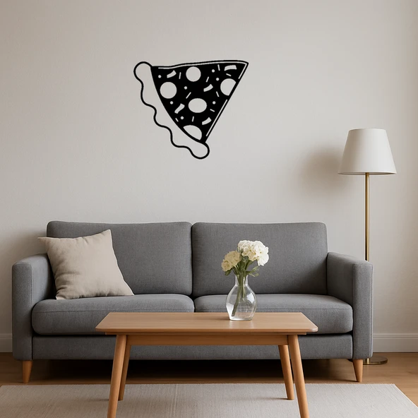 Peynirli Pizza Dilimi Dekoratif Tablo - Resim 4