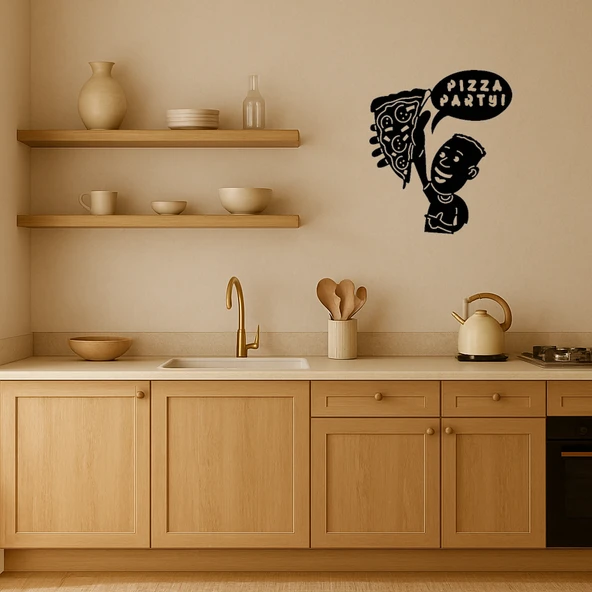 Pizza Partisi Yapan Çocuklar Tablosu - Resim 2