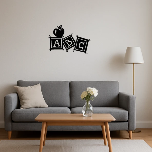 ABC Harfleri Dekoratif Tablo - Resim 4