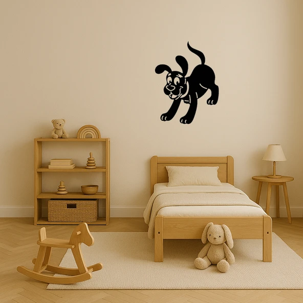 Kırmızı Renkli Köpek Dekoratif Duvar Tablosu - Resim 3