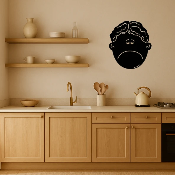 Hüzünlü Çocuk Dekoratif Tablo - Resim 2