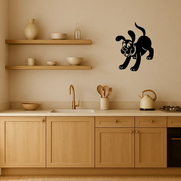 Kırmızı Renkli Köpek Dekoratif Duvar Tablosu - Resim 2