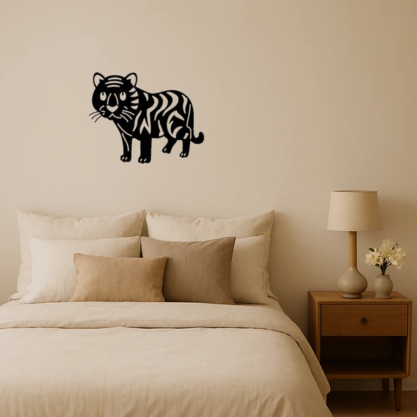 Kaplan Figürlü Vahşi Doğa Dekoratif Tablo ürün görseli