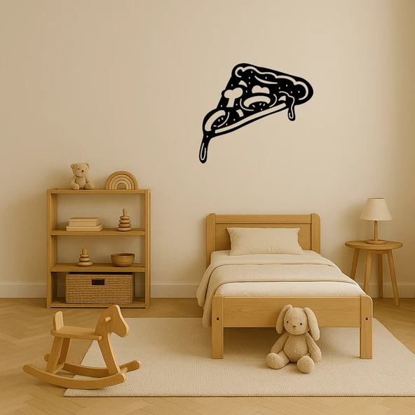 Karikatür Pizza Dilimi Tablosu - Resim 3