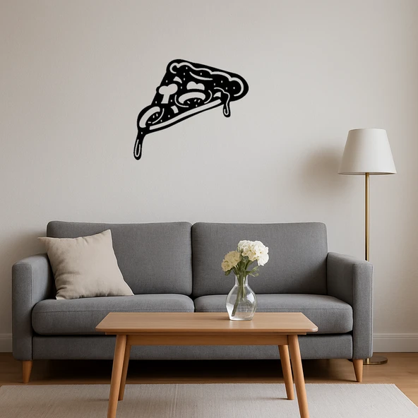 Karikatür Pizza Dilimi Tablosu - Resim 4