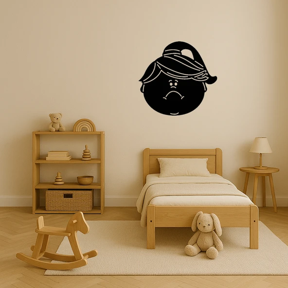 Hüzünlü Kız Portre Dekoratif Tablo - Resim 2