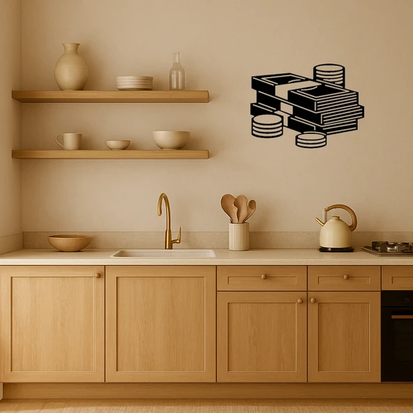 Para Yığınları Dekoratif Tablo - Resim 2