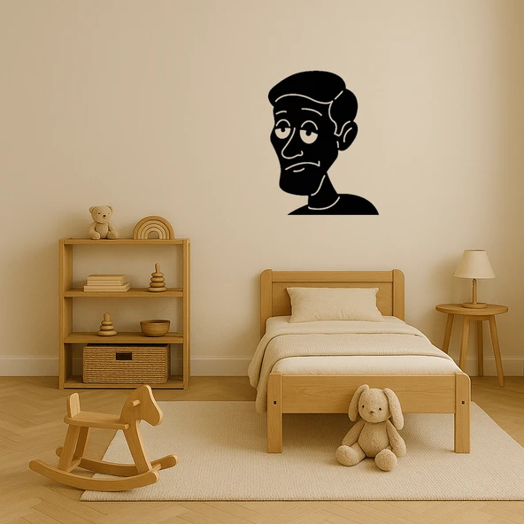 Üzeri Düşünceli İnsan Figürü Dekoratif Tablo - Resim 3