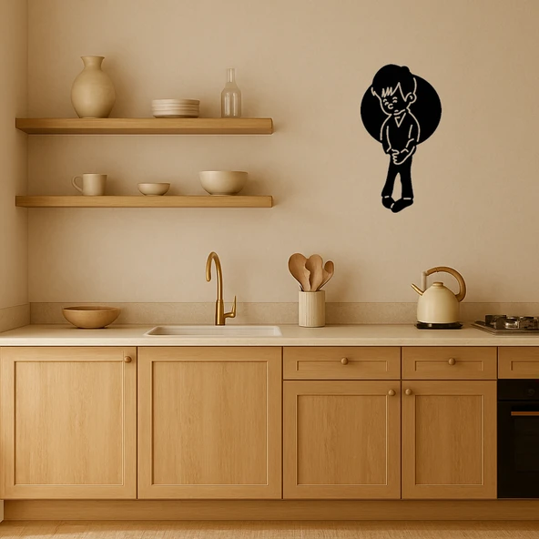 Utangaç Çocuk MDF Dekoratif Tablo ürün görseli