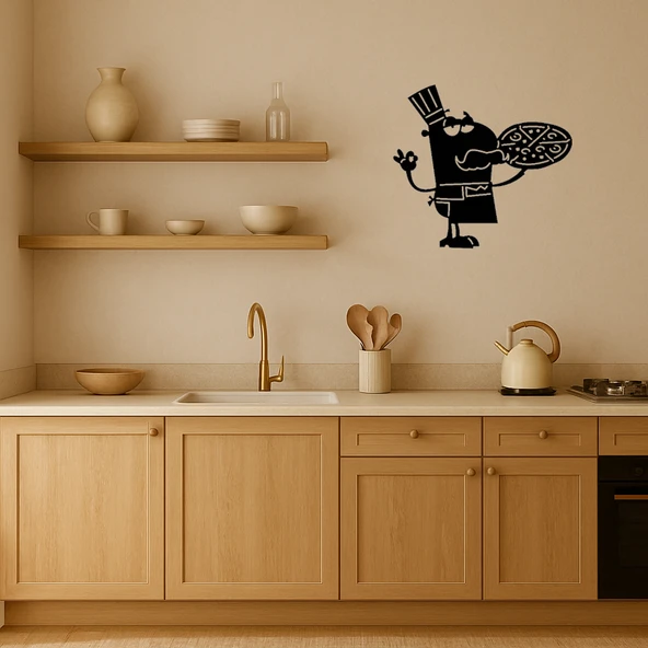 Pizza Tutan Şef Tablosu - Resim 2