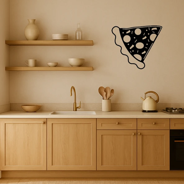 Peynirli Pizza Dilimi Dekoratif Tablo - Resim 2