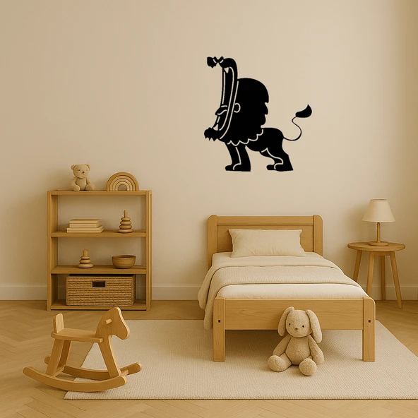 Kükreyen Aslan Dekoratif Duvar Tablosu - Resim 4