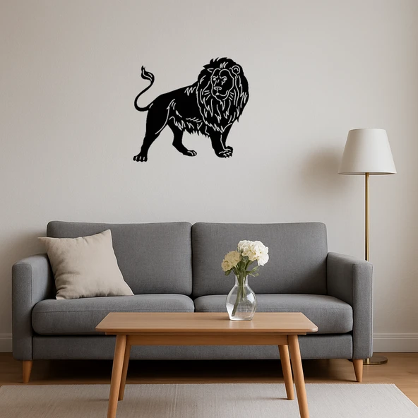 Öfkeli Aslan MDF Dekoratif Tablo - Resim 3