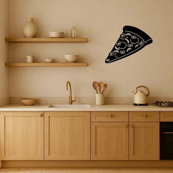 Zeytinli Pizza Dilimi Sanat Tablosu - Resim 2